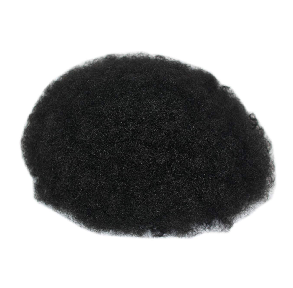 Swiss Lace Human Hair Men's Toupee Size 10x8inch Transparent Invisible Lace System 150% Full Density Natural Black Color Wigs For Men