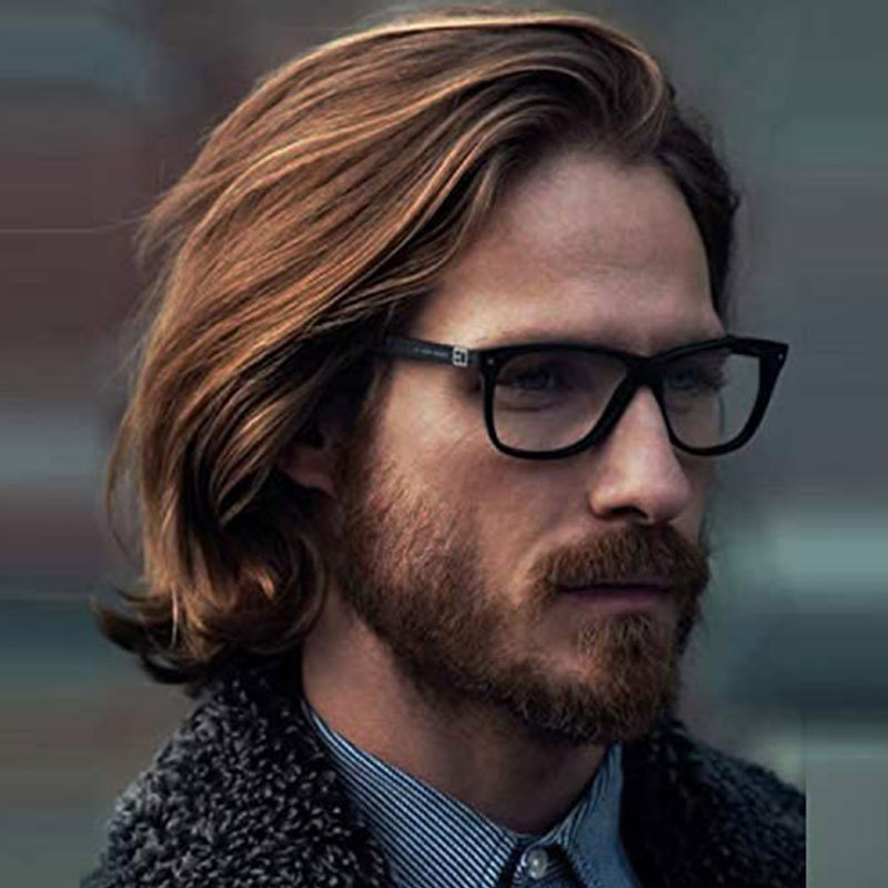 Men’s Toupee Soft Thin Skin PU whit Lace Frontal 10x8inch Hair Replacement for Men's Hairpiece 100% European Human Hair Pieces for Man #4 Color