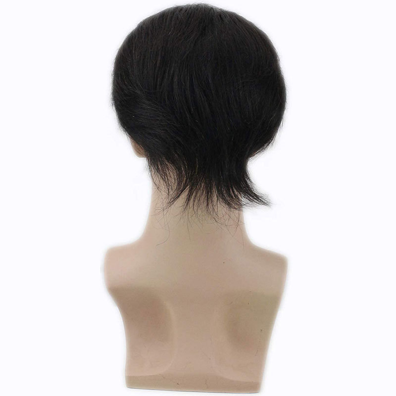 Men's Toupee Hairpieces Replacement System For Men PU Base With Frontal Swiss Lace Net 100% European Virgin Human Hair 10x8 "Base Size 4TBlonde Color