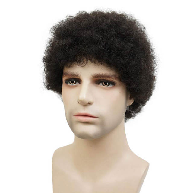 Afro Short Curly Wigs Men Wigs 100 Human Hair Wigs For Black Women or