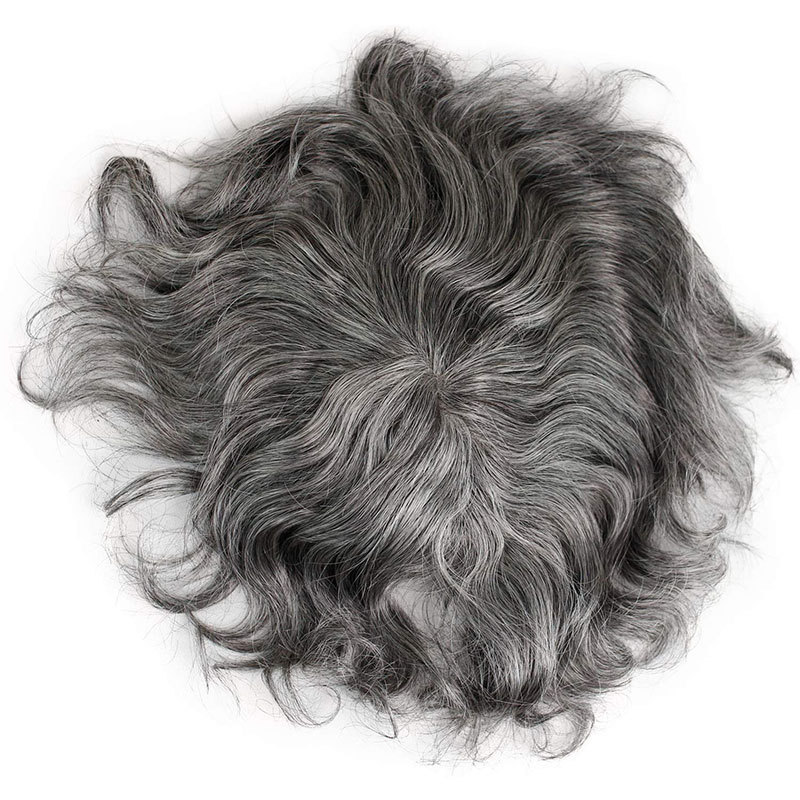 Men's Hair Wig Full Swiss Lace Men Toupee Human Hair Wig Indian Remy Hair System Breathable Men Hairpiece Wave Straight 10X8 Blond 18# Color