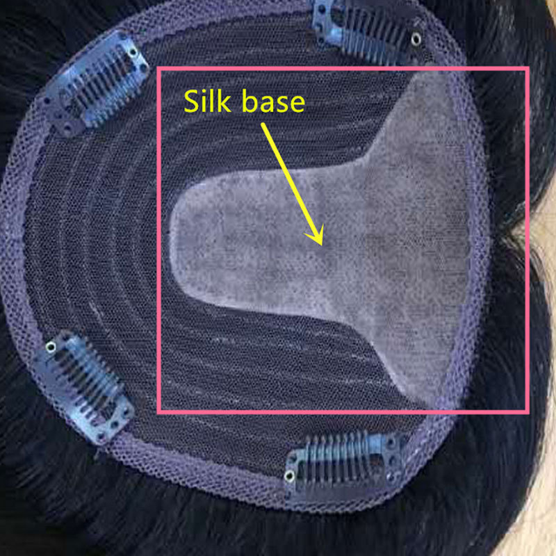 Hair Closure Silk Base Top Hair pieces Crown Topper Clip in Hair Toppers Top Hairpieces for Women Toupees Human Hair 13x15cm