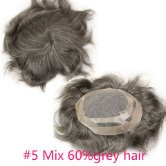 5#mixed 60%grey hair