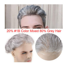 1B Mixed 80% Grey Hair