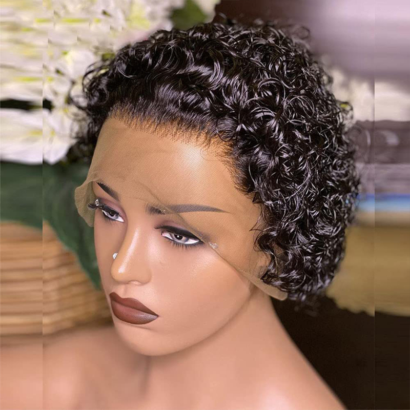 Short Curly Human Hair Wig Side J Part Lace Wigs for Black Women Human Hair Short Curly Bob Wigs Short Kinky Curly Human Hair Wigs for Black Women