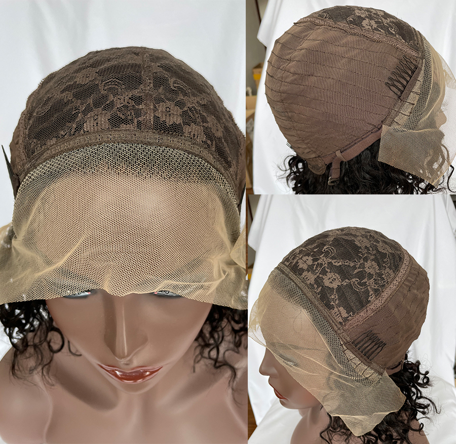 Short Curly Human Hair Wig Side J Part Lace Wigs for Black Women Human Hair Short Curly Bob Wigs Short Kinky Curly Human Hair Wigs for Black Women