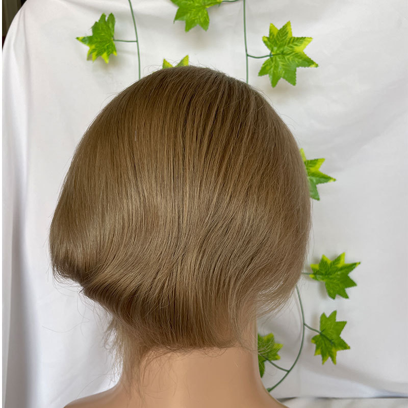 Mens Toupee with 100%European Human Hair Toupee for Men 0.08mm Thin Skin Hair Toupee Men's Hair pieces 8x10Inch Base Ombre Color