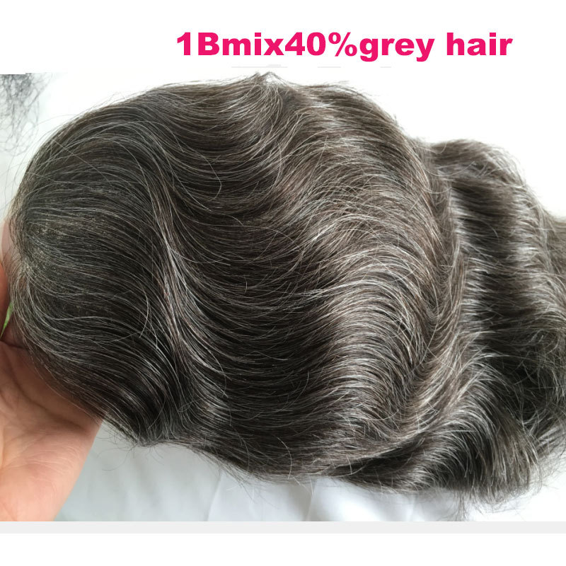 Front Lace Men Toupee Swiss Lace & Skin Men Wigs Replacement System Hair Patch Man Toupee Natural Human Hair System Lace Toupeee