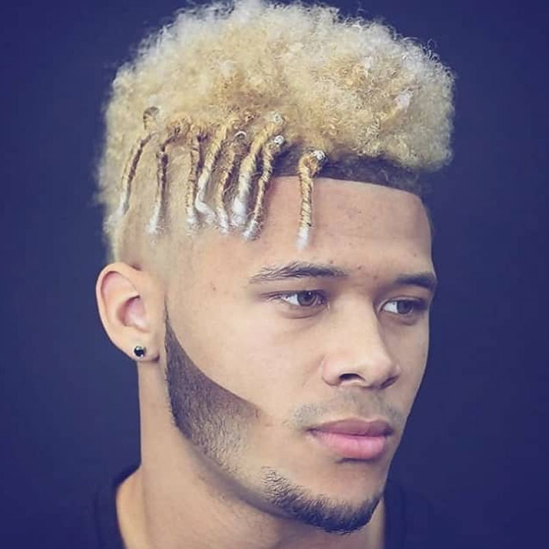 Voloria African American Wigs Full Swiss Lace Afro Tight Curly Human Hair Toupee Men Hairpiese #613 Blonde Color 10x8inch Toupee For Men