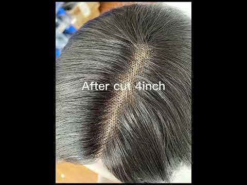 Men's Hair System 100%Human Hair Toupee Swiss Lace Toupee For Men With NPU Around Clip In Hair System Toupee 1B Color Hair Piece