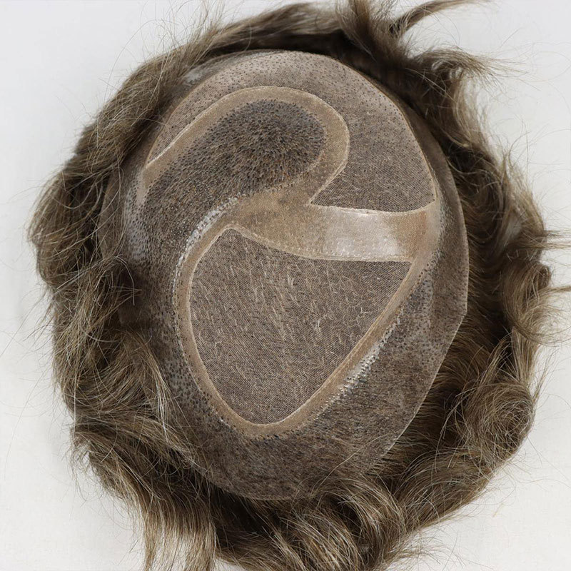 Quality Hair System Mens Toupee European Human hair Replacement for Men Hairpiece Man Wigs 10inchx8inch Hair System Toupee For Men Human Hair Wigs