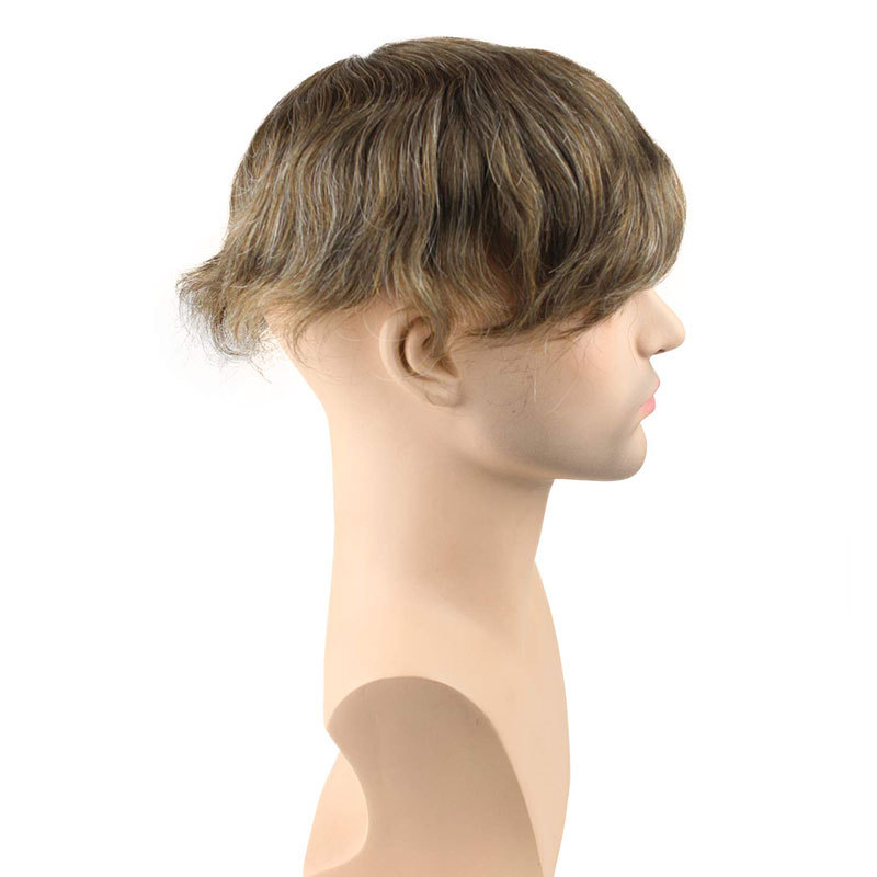 Quality Hair System Mens Toupee European Human hair Replacement for Men Hairpiece Man Wigs 10inchx8inch Hair System Toupee For Men Human Hair Wigs