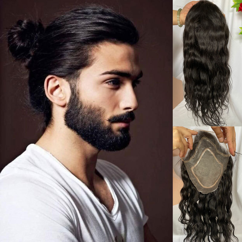 12inch 100%European Virgin Human Hair Toupee For Men Hairpiece Mono Lace with PU Around Men Wigs Toupee Hair Natural Curly WigsToupee Mens 8*10inch