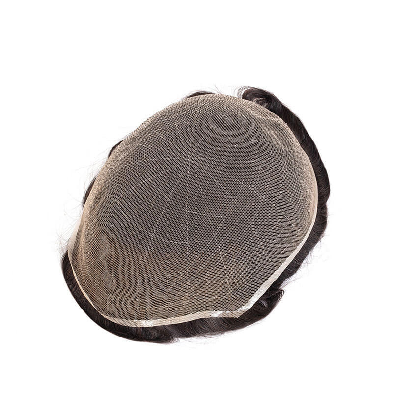 Customize Human Hair Men's Lace Toupee Wholesale Full Lace Hair System
