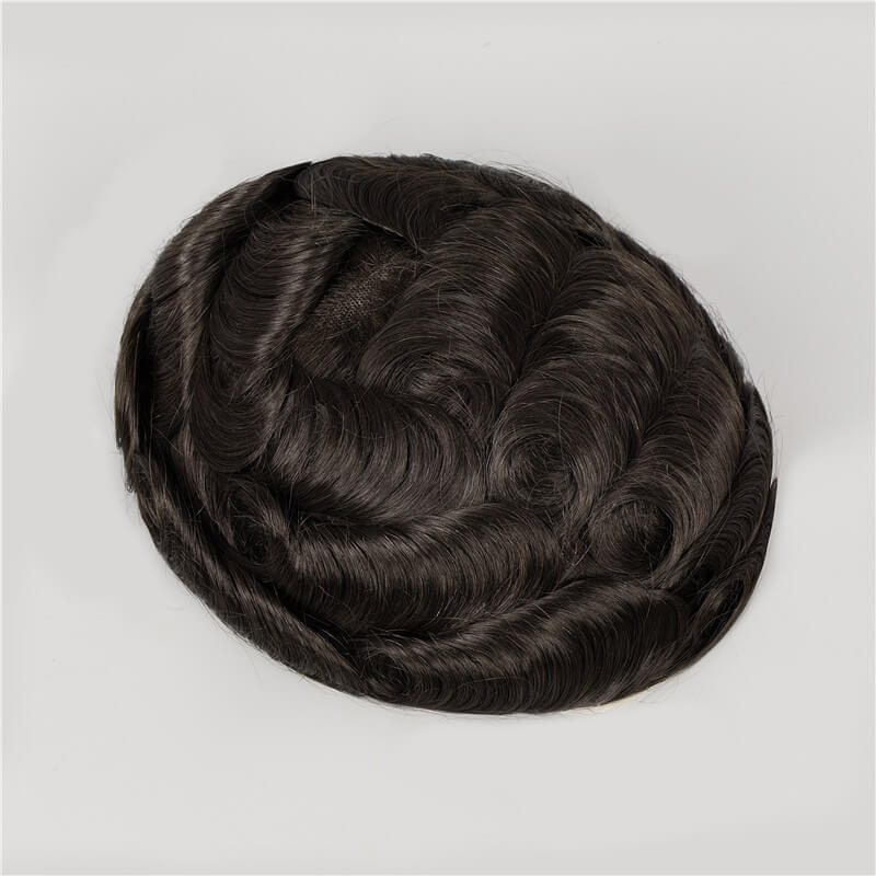 Custom V-looped Thin Skin Base Hair System Wholesale For Men