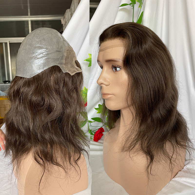 Customized Hairpiece Afro Toupee For Black Men African 4mm 1B20%Gray Color Afro Wig 150% Density Toupee Hairpieces