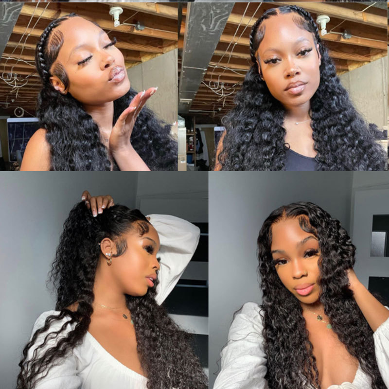 2Pcs/Pair HD Swiss Lace Hairline Baby Hair Wigs Stripes Human Virgin Hair Edge Reusable More Natural Color
