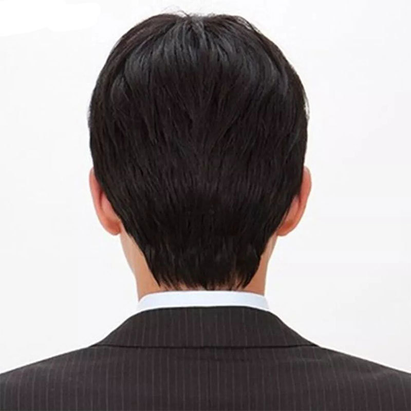 Mens Wigs Short Straight Bob Wigs Human Hair Silk Base Full Lace Wig For Women Wigs Natural Color Men Hair Wigs Replacement Systems Men Hairpiece