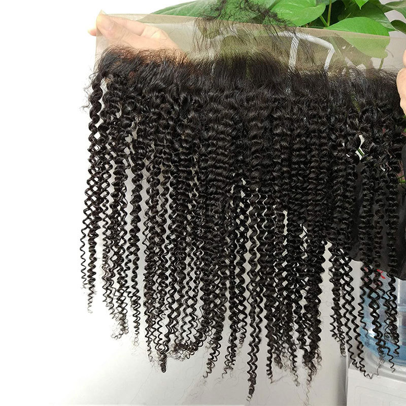 Voloriahair 13x6 Virgin Remy Kinky Straight Human Hair Pre Plucked Full Lace Frontals Hair Pieces Kinky Curly Ear To Ear Lace Frontal Closure With Baby Hair