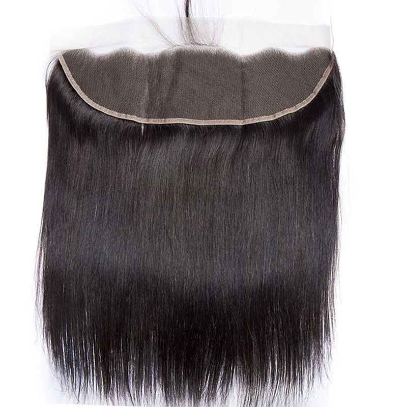 13x4 Lace Frontal Closure Transparent Lace Frontal Closure Free Part Natural Straight 100% Brazilian Remy Human Hair Pre Plucked Body Wave Closure