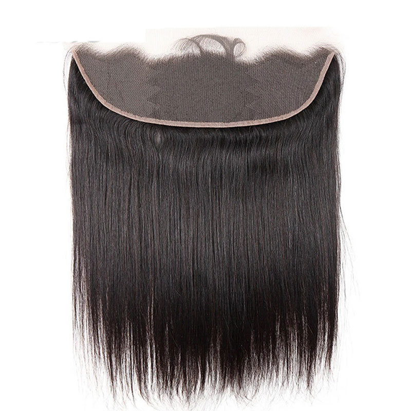 13x4 Lace Frontal Closure Transparent Lace Frontal Closure Free Part Natural Straight 100% Brazilian Remy Human Hair Pre Plucked Body Wave Closure