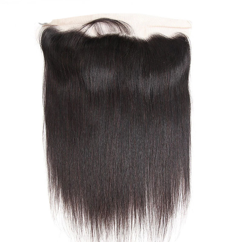 13x4 Lace Frontal Closure Transparent Lace Frontal Closure Free Part Natural Straight 100% Brazilian Remy Human Hair Pre Plucked Body Wave Closure