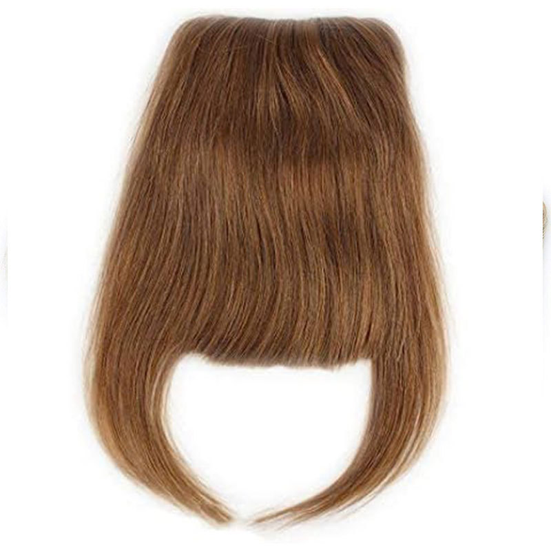 Bangs Hair Clip 27/613 Light Color Brazilian Human Hair Clip-in Hair Bang Full Fringe Short Straight Hair Extension For Women 6-8inch