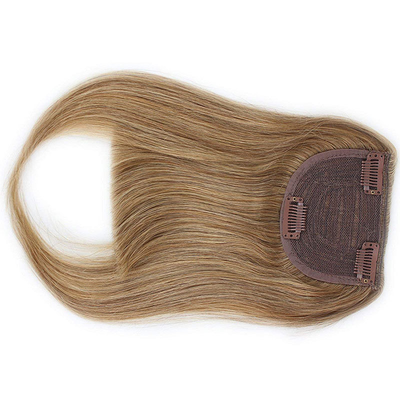 Bangs Hair Clip 27/613 Light Color Brazilian Human Hair Clip-in Hair Bang Full Fringe Short Straight Hair Extension For Women 6-8inch