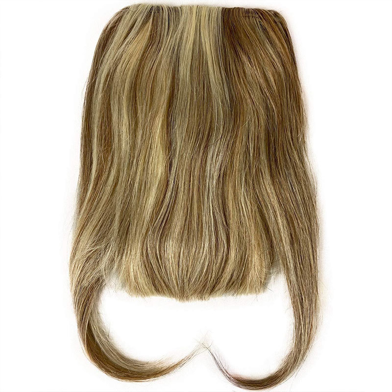 Bangs Hair Clip 27/613 Light Color Brazilian Human Hair Clip-in Hair Bang Full Fringe Short Straight Hair Extension For Women 6-8inch