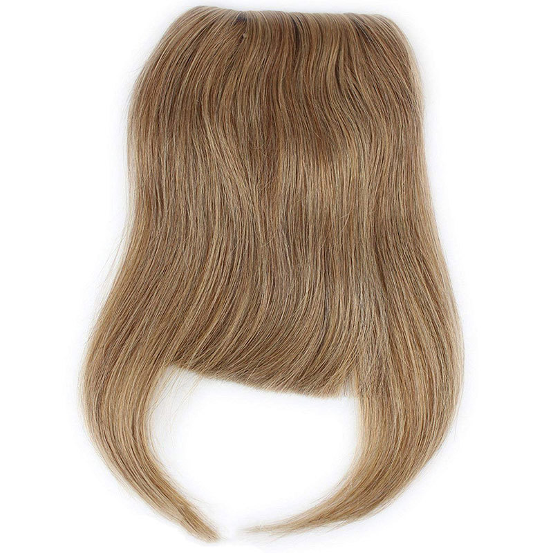 Bangs Hair Clip 27/613 Light Color Brazilian Human Hair Clip-in Hair Bang Full Fringe Short Straight Hair Extension For Women 6-8inch