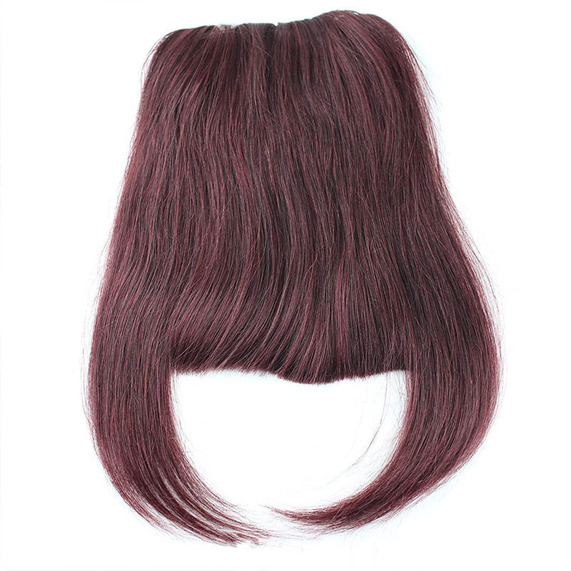 Bangs Hair Clip 27/613 Light Color Brazilian Human Hair Clip-in Hair Bang Full Fringe Short Straight Hair Extension For Women 6-8inch