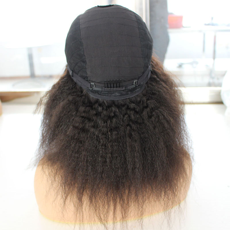 Voloriahair V Part Water Wave Human Hair Wig With 2X5inch Water Wavy V-part Wigs No Leave Out Upgraded Middle Part U Part Wig For Black Women Clip in Half Wig
