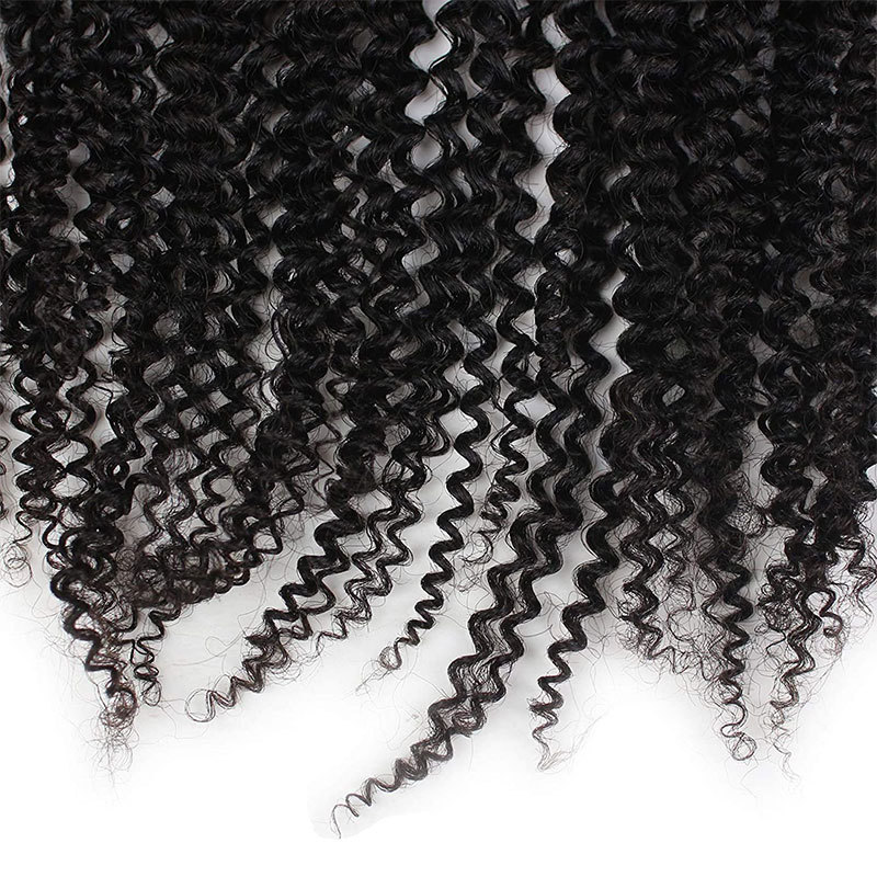 Kinky Straight Closure Frontal Human Hair13x4 Lace Frontal Kinky Culry 100% Human Hair Free Part Ear To Ear Front Remy Hair For Women