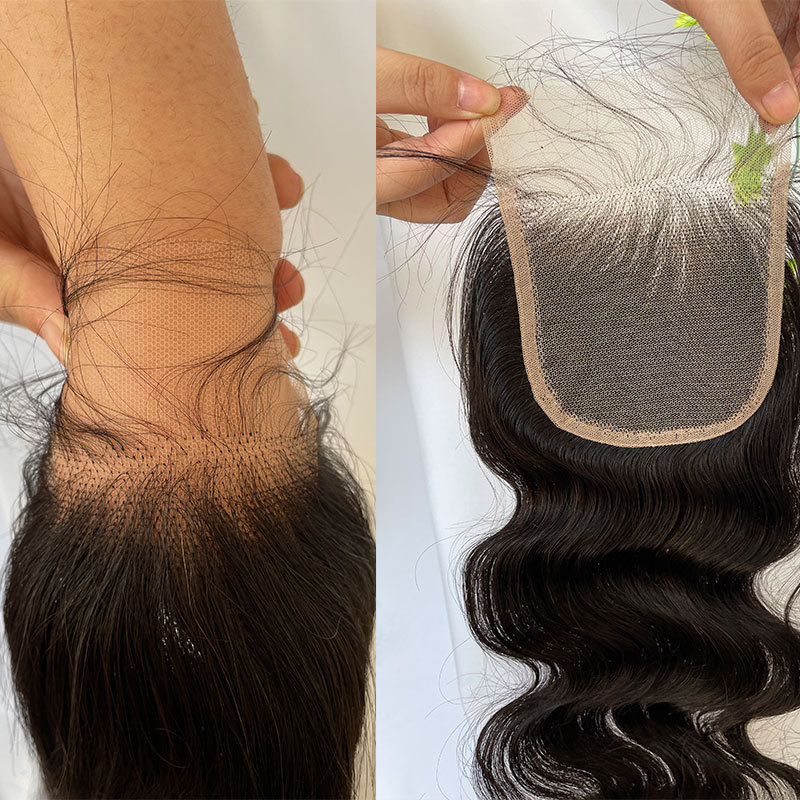 Lace Closure Body Wave Human Hair 4x4 Swiss Lace Closure Straight Human Hair Lace Closure For Women