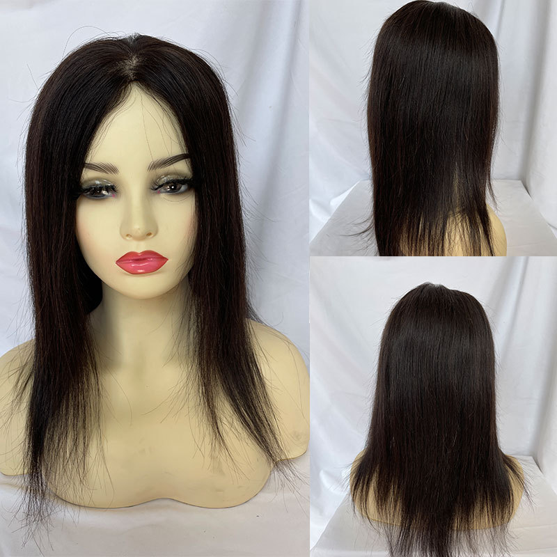 5X5 Silk Base Top Human Hair Jewish Wigs For Women Hair Silk Base Full Lace Wig Medical Full Lace Wigs Gluelesss Brazilian Silky Straight Hair Natural Color