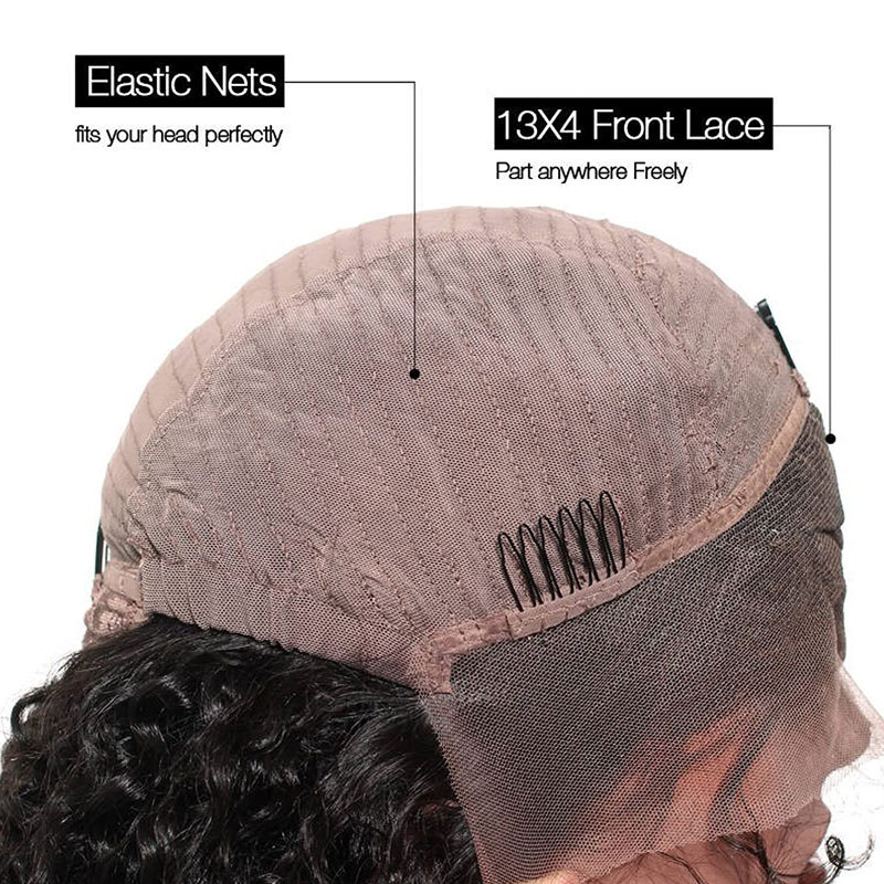 260% High Density Kinky Straight Lace Front Human Hair Wigs Brazilian Human Hair Lace Front Wig With Baby Hair For Women Natural Color