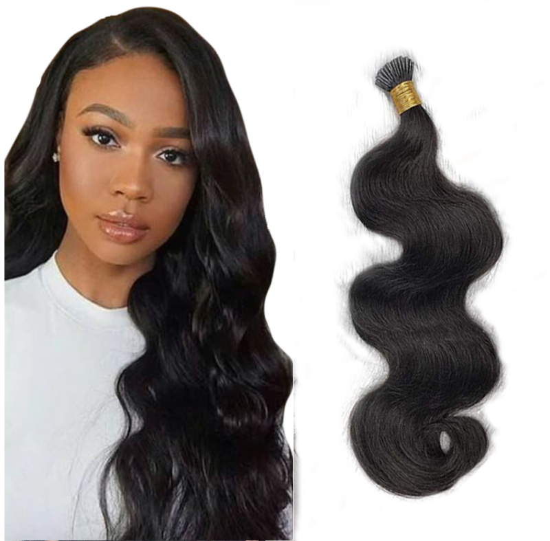 I Tip Hair Extensions Microlinks For Black Women Body Wave Brazilian Virgin Hair100% Human Hair Bulk Hair Voloria Hair