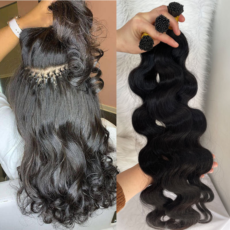 I Tip Hair Extensions Microlinks For Black Women Body Wave Brazilian Virgin Hair100% Human Hair Bulk Hair Voloria Hair