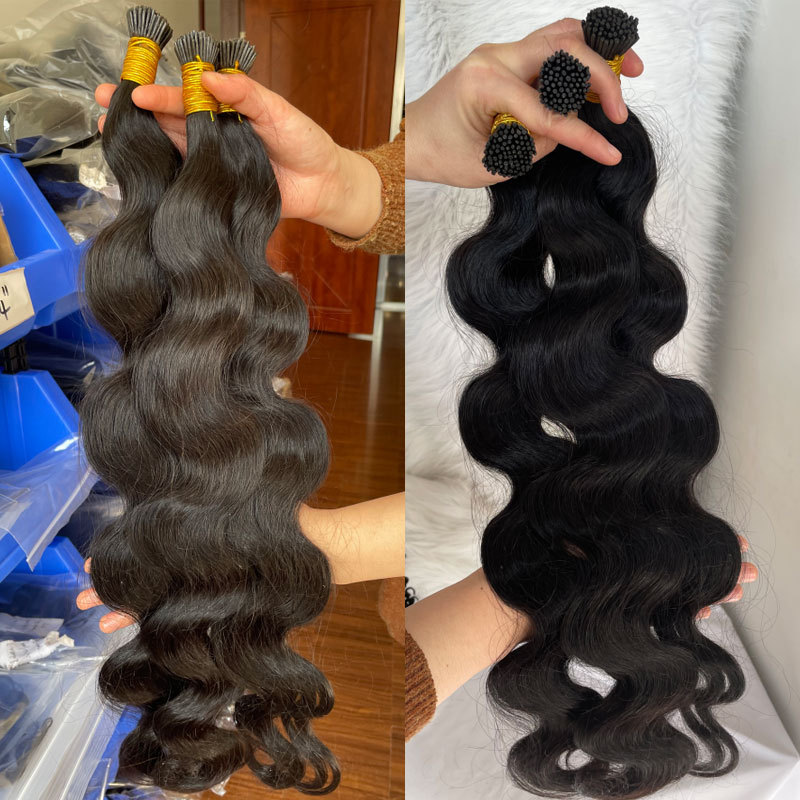 I Tip Hair Extensions Microlinks For Black Women Body Wave Brazilian Virgin Hair100% Human Hair Bulk Hair Voloria Hair