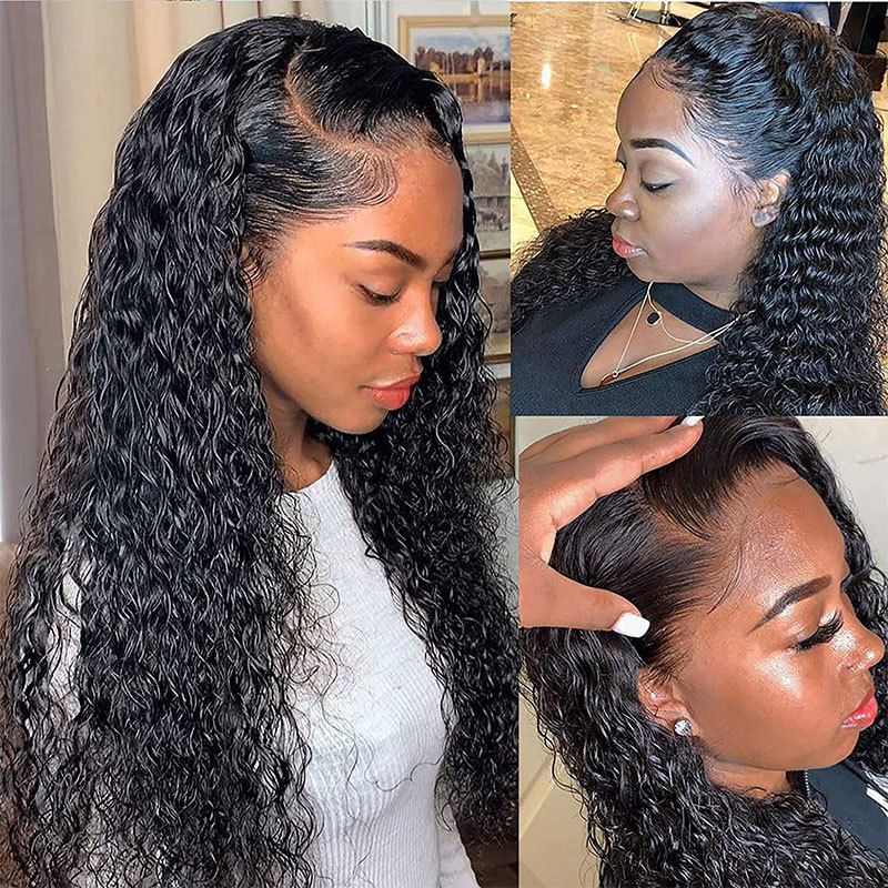 Hight Density 300% Brazilian Kinky Curly Human Hair Wigs Pre Plucked 13x4 Lace Frontal Wig Remy Hair Curly Lace Front Wigs For Women Human Hair
