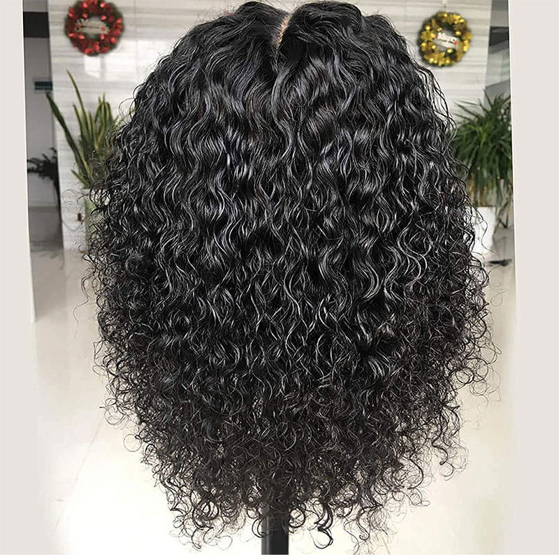 13x4 Lace Front Wigs Glueless Human Hair Water Wave Lace Frontal Wigs Pre Plucked With Baby Hair Brazilian Virgin Hair Curly Wigs Deep Water Wave Human Hair Wigs 300%Hight Density