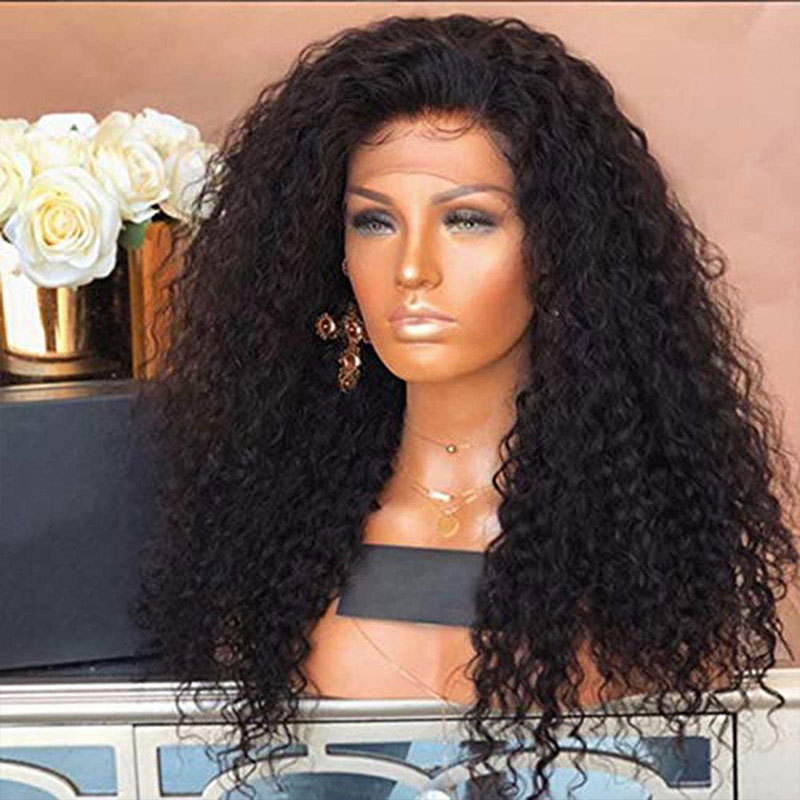 13x4 Lace Front Wigs Glueless Human Hair Water Wave Lace Frontal Wigs Pre Plucked With Baby Hair Brazilian Virgin Hair Curly Wigs Deep Water Wave Human Hair Wigs 300%Hight Density