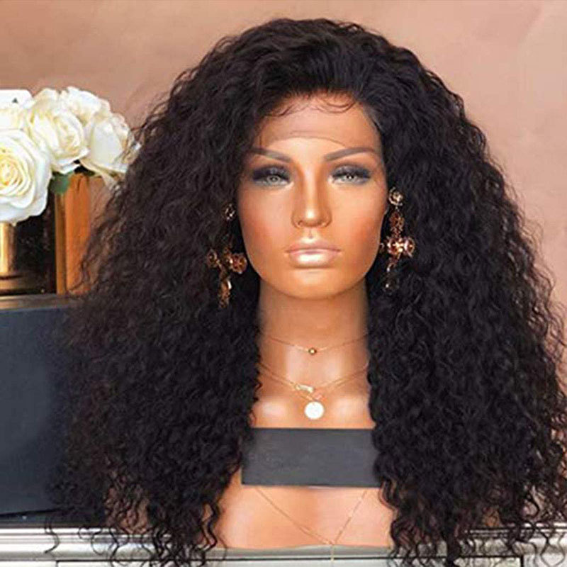 300% Density 13x4” Lace Front Human Hair Wigs Water Wave Brazilian Remy Human Hair Free Part Lace Front Wig With Baby Hair For Women Human Hair Curly