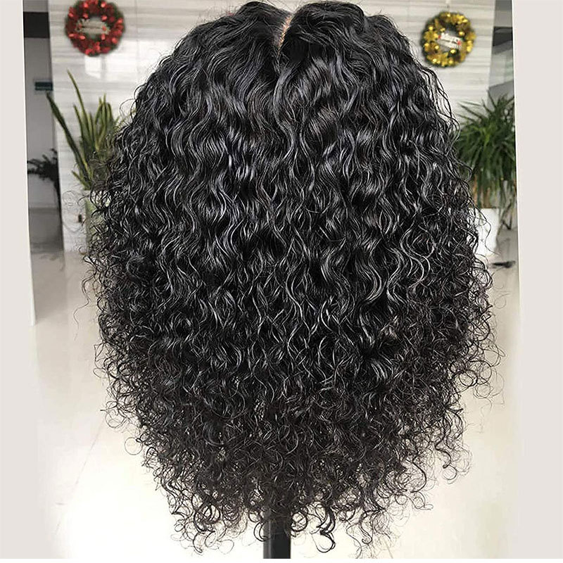 300% Density 13x4” Lace Front Human Hair Wigs Water Wave Brazilian Remy Human Hair Free Part Lace Front Wig With Baby Hair For Women Human Hair Curly