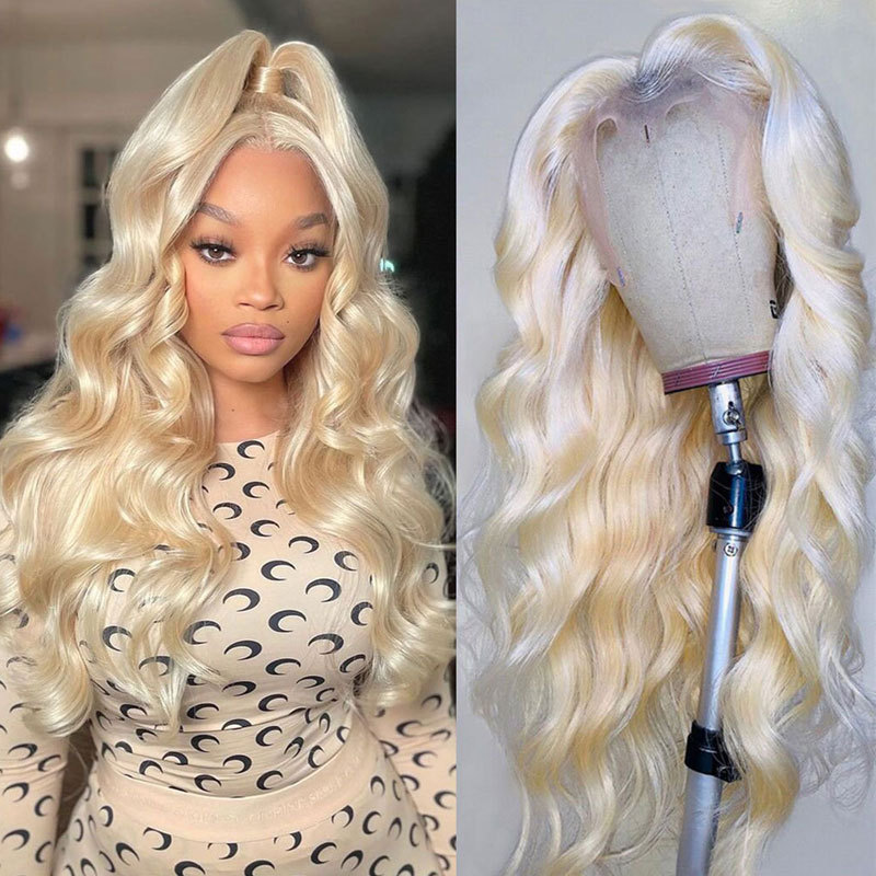Blonde Wig 613 Lace Frontal Wig Transparent Lace Human Hair Wigs For Black Women Brazilian Remy Pre Plucked Baby Hair 13x4 Body Wave Wig