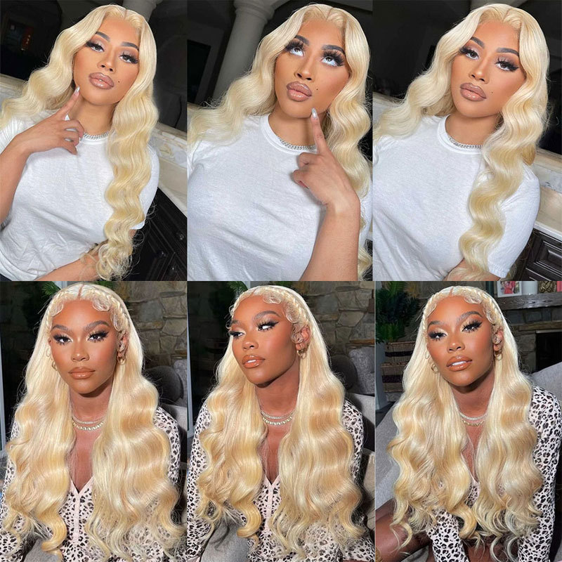 Blonde Wig 613 Lace Frontal Wig Transparent Lace Human Hair Wigs For Black Women Brazilian Remy Pre Plucked Baby Hair 13x4 Body Wave Wig