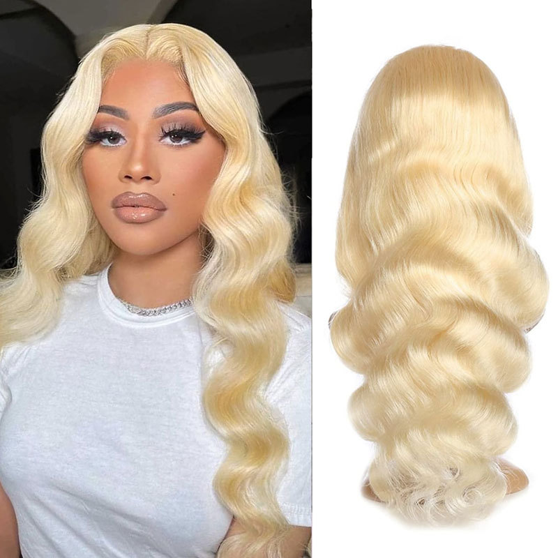 Blonde Wig 613 Lace Frontal Wig Transparent Lace Human Hair Wigs For Black Women Brazilian Remy Pre Plucked Baby Hair 13x4 Body Wave Wig