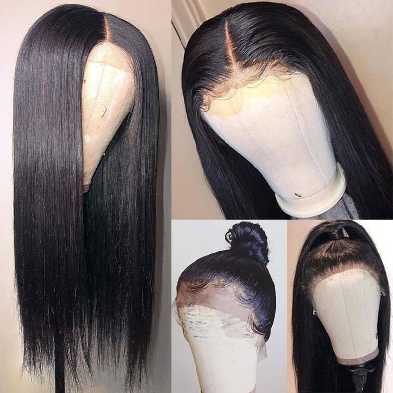Straight HD Full Lace Human Hair Wigs Pre Plucked Brazilian Human Hair Wig For Women Silk Straight Hair Glueless Wig Natural Color With Baby Hair Full Lace Wigs