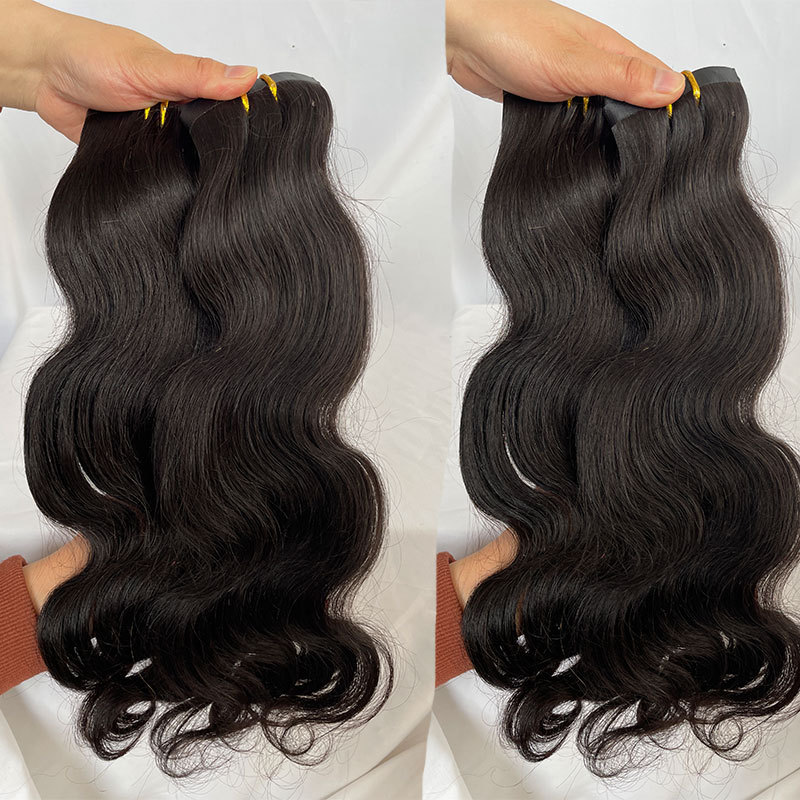 Seamless Hair Extensions Clip In Human Hair 100% Remy Natural Thick Hair Body Wave Invisible Tape Clip In Hair Extensions 120g/Set 6Pcs