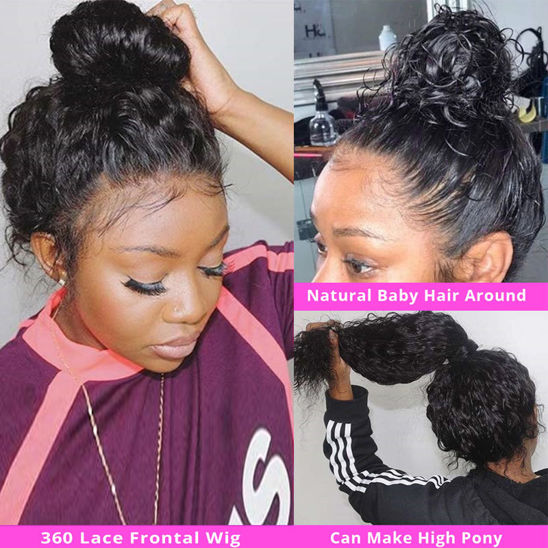 360 Wigs Curly Human Hair Wigs For Women Lace Frontal Wig Deep Curly 360 Lace Brazilian Human Hair Wigs